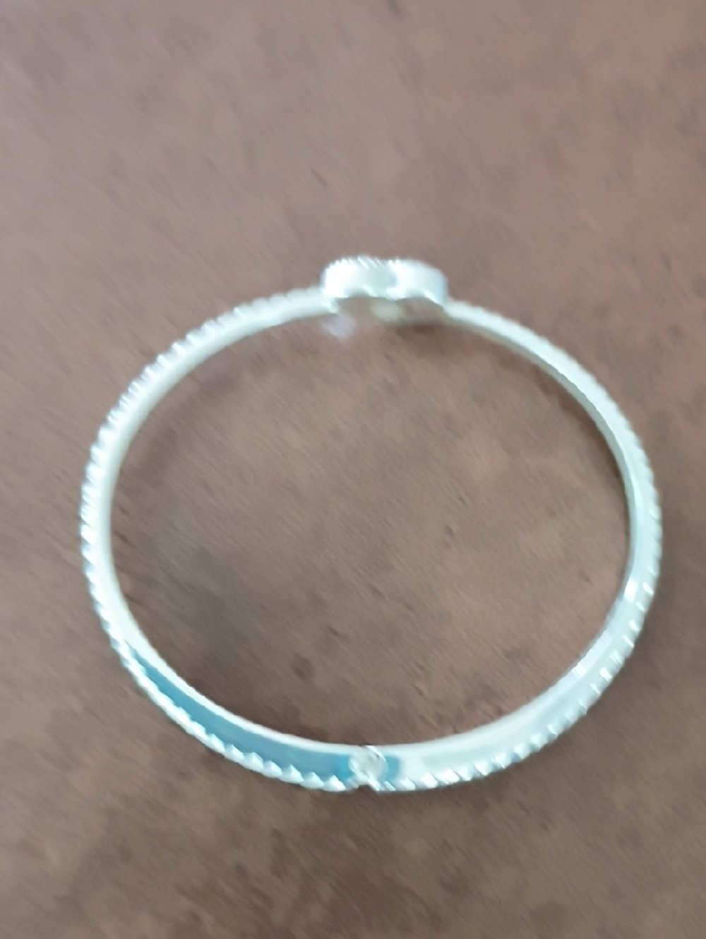 Brighton Celestia Heart Hinged Silver Bangle - Picture 5 of 7